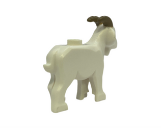 Goat with Black Eyes and Dark Tan Horns Pattern, 95341pb02 LEGO® Animals LEGO®