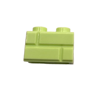 Brick, Modified 1x2 with Masonry Profile, Part# 98283 Part LEGO® Yellowish Green 1 Part