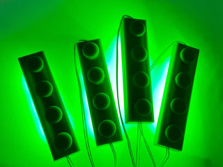 Daisy-Chained 1x4 LED Light-up Plates, USB Powered, LB1x4C Custom Parts United Brick Co® Green