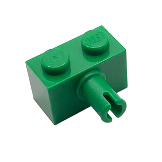 Brick, Modified 1x2 with Pin, Part# 2458 Part LEGO® Green