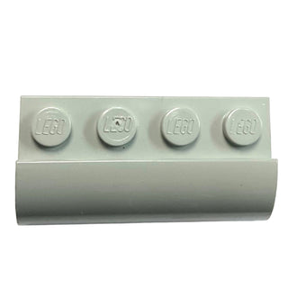 Slope, Curved 2 x 4 x 1 1/3 with 4 Recessed Studs, Part# 6081 Part LEGO® Light Gray