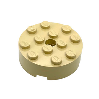 Brick Round 4x4 with Hole, Part# 87081 Part LEGO® Tan 1 Part