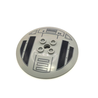 Dish 6 x 6 Inverted (Hollow Studs) with TIE Advanced Hatch Pattern, Part# 44375apb03