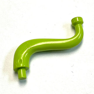 Tail/Trunk with Bar End - Short Curved Tip, Part# 43892 Part LEGO® Lime