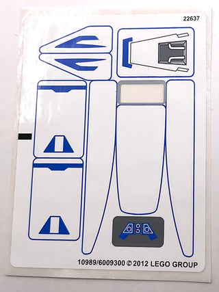 Sticker Sheet for Set Pre Vizsla's Mandalorian Fighter, 9525 - (10989/6009300), Part# 9525stk01 Part LEGO® Missing 1 Sticker