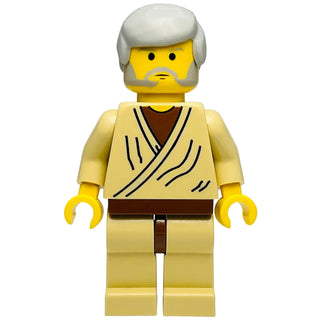 MISPRINT Obi-Wan Kenobi (Light Bluish Gray Hair), sw0023a, LEGO® Star Wars Minifigure Minifigure LEGO® Like New