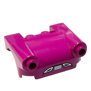 Vehicle, Mudguard 3 x 4 with Headlights, Flat Fenders and License Plate Pattern, Part# 93597pb001 Part LEGO® Magenta