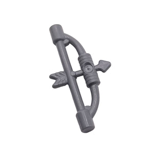Minifigure, Weapon Bow, Longbow with Arrow, Part# 94158b Part LEGO® Dark Bluish Gray