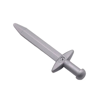 Minifigure, Weapon Sword, Greatsword Pointed with Thick Crossguard, Part# 18031 Part LEGO® Flat Silver