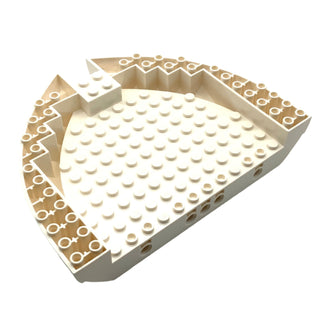 Boat, Hull Brick 16x13x2, Part# 64651 Part LEGO® Decent - White  