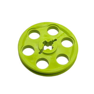 Technic Wedge Belt Wheel (Pulley), Part# 4185 Part LEGO® Lime Very Good