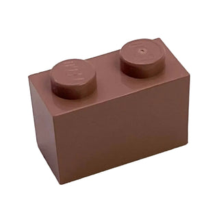 Brown rectangular brick with two studs on top.