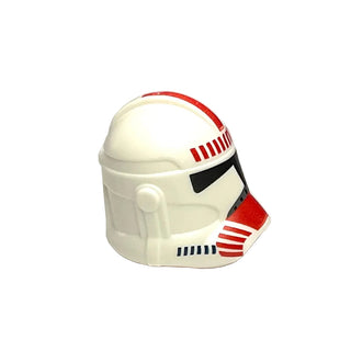 Minifigure, Headgear Helmet SW Clone Trooper (Phase 2) with Red Shock Trooper Pattern, Part# 11217pb05 Part LEGO®