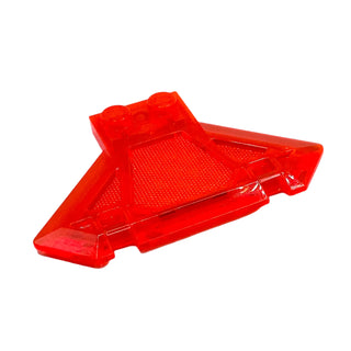 Plate, Modified 1 x 2 with Large Axe Head, Part# 27259 Part LEGO® Trans-Neon Orange