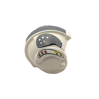 Minifigure, Headgear Helmet SW Rebel Pilot with Dark Bluish Gray Curved Pattern, Part# x164pb03 Part LEGO®