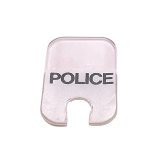 Windscreen Motorcycle Windshield with 'POLICE' Pattern, Part# bb0057pb01 Part LEGO® Trans-Clear Very Good