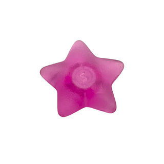 Clikits, Icon Star 2 x 2 Small with Pin, Frosted (Solid and Transparent Colors), Part# 45463 Part LEGO® Trans-Dark Pink