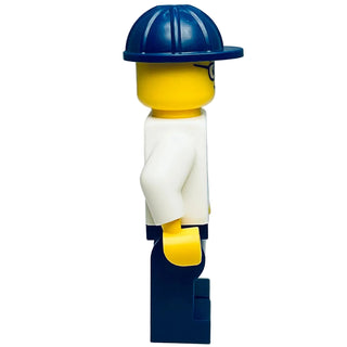 Male with Vestas Logo on Torso, Dark Blue Legs, Dark Blue Construction Helmet, Glasses, twn365 - LEGO® Town Minifigure Minifigure LEGO®