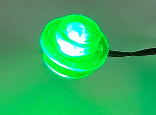 1x1 Stud LED Light-up Round Plate, Battery Operated, LS1x1RPB Custom Parts United Brick Co® Green