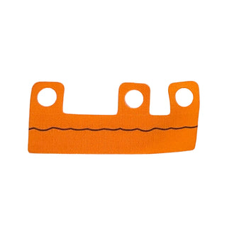 Minifigure Skirt Cloth Length 10mm with Black Wavy Line Pattern, Part# 16816pb02 Part LEGO® Orange