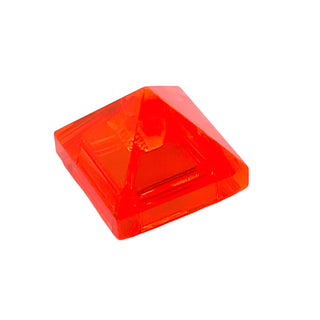 Slope 45 1 x 1 x 2/3 Quadruple Convex Pyramid, Part# 22388 Part LEGO® Trans-Neon Orange