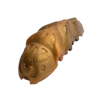 Bionicle Rahkshi Kraata Stage 6 with Marbled Pattern, Part# kraata6 Part LEGO® Pearl Gold Head (Flat Dark Gold Tail)