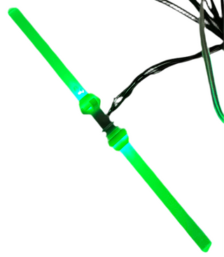 Light-Up Double-Bladed Lightsaber, DIY System, Reconnectable, LDS-LA Custom Parts United Brick Co® Green
