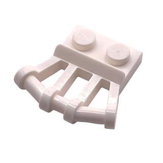 Plate, Modified 1x2 with Angled Bar Handles on Side, Part# 92692 Part LEGO® White