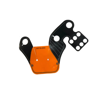 Plastic Pauldron with 3 Large Holes and 6 Small Holes and Black and Orange SW Stormtrooper Commander Pattern, Part# 30821 Part LEGO®