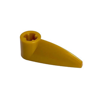 Bionicle 1x3 Tooth with Axle Hole, Part# x346 Part LEGO® Pearl Gold