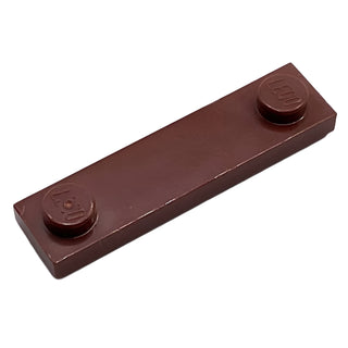 Plate, Modified 1x4 with 2 Studs with Groove, Part# 41740 Part LEGO® Reddish Brown