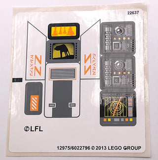 Sticker Sheet for Set Battle of Hoth, 75014 - (12975/6022796), Part# 75014stk01 Part LEGO® Complete