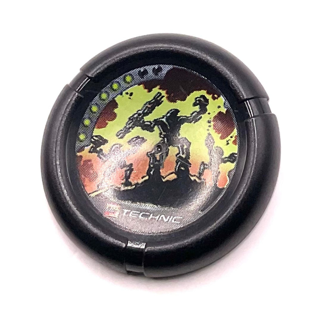Throwing Disk with Throwbot Blaster 6 Pips, Logo, and 3 Robots Standin ...