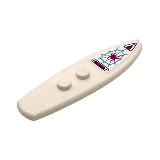 Surfboard with Magenta Spider and Medium Azure Web Pattern (Sticker), LEGO® Minifigure Utensil, Part# 90397pb019