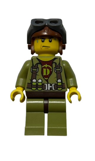 Hero - Helicopter Pilot, dino002 - LEGO® Dino Minifigure