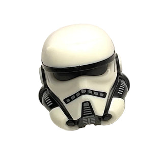 Minifigure, Headgear Helmet SW Stormtrooper, Raised Forehead, Imperial Patrol Pilot Pattern, Part# 36048pb01 Part LEGO® White Very Good