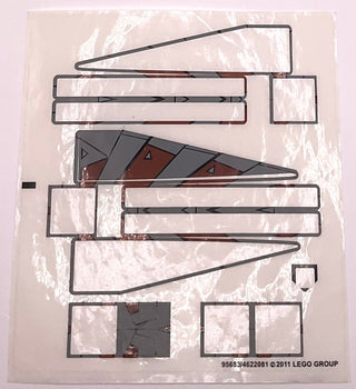 Sticker Sheet for Set Sith Nightspeeder, 7957 - (95683/4622081), Part# 7957stk01 Part LEGO® Missing 12 Stickers