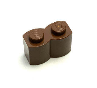 Brick, Modified 1x2 with Log Profile, Part# 30136 Part LEGO® Brown  