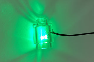 1x1 LED Light-up Round Brick, DIY System, LS1x1R-DC Custom Parts United Brick Co® Green