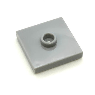 Plate, Modified 2x2 with Groove and 1 Stud in Center (Jumper), Part# 87580 Part LEGO® Light Bluish Gray  