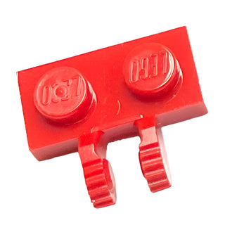 Hinge Plate 1 x 2 Locking with 2 Fingers on Side, Part# 60471 Part LEGO® Red