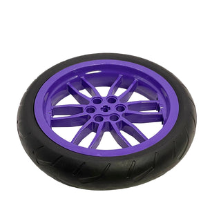 Wheel 75mm D. x 17mm Motorcycle with Black Tire 94.2mm D. x 22mm Motorcycle Racing Tread (88517 / 88516), Part# 88517c01