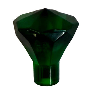Rock 1x1 Jewel 24 Facet - Part # 30153 Part LEGO® Trans-Green