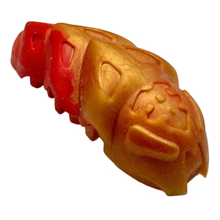 Bionicle Rahkshi Kraata Stage 1 with Marbled Pattern, Part# kraata1 Part LEGO® Reddish Gold Head (Red Tail)
