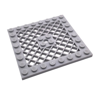 Plate, Modified 8x8 with Grille and Hole in Center, Part# 4151b Part LEGO® Light Bluish Gray