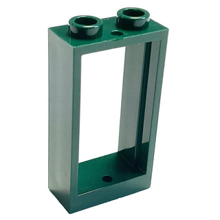Window 1 x 2 x 3 Flat Front, Part# 60593 Part LEGO® Dark Green
