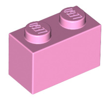 Brick 1x2, Part# 3004 and 3065 Part LEGO® Bright Pink  