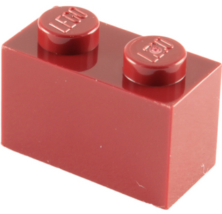 Brick 1x2, Part# 3004 and 3065 Part LEGO® Dark Red  