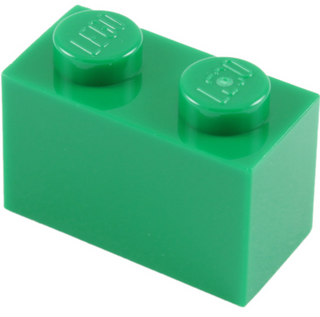 Brick 1x2, Part# 3004 and 3065 Part LEGO® Green  