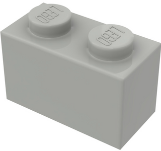 Brick 1x2, Part# 3004 and 3065 Part LEGO® Light Gray  
